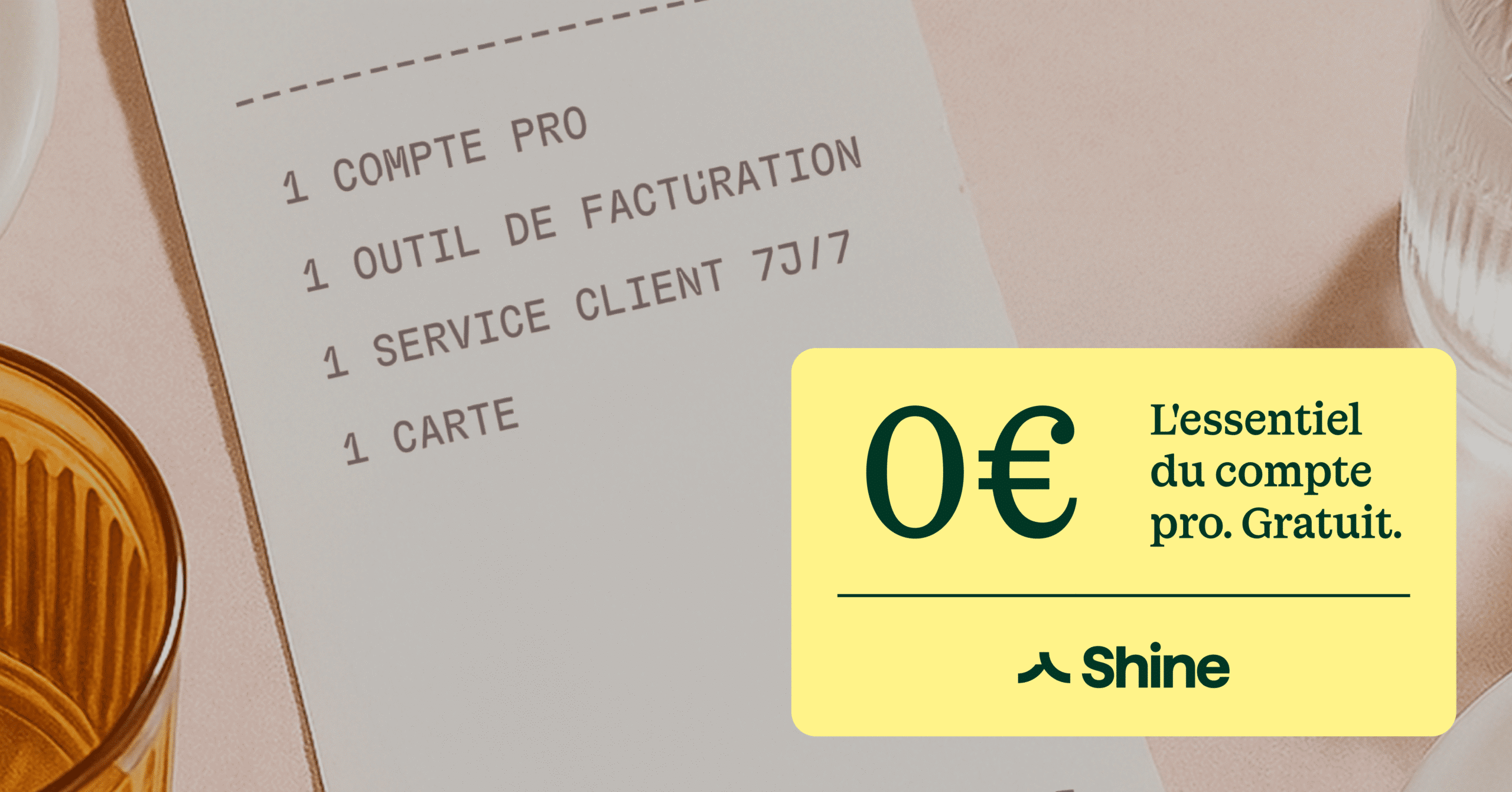 Shine compte pro 0€ gratuit