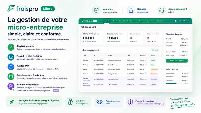 Fraispro Micro – aperçu de l'interface